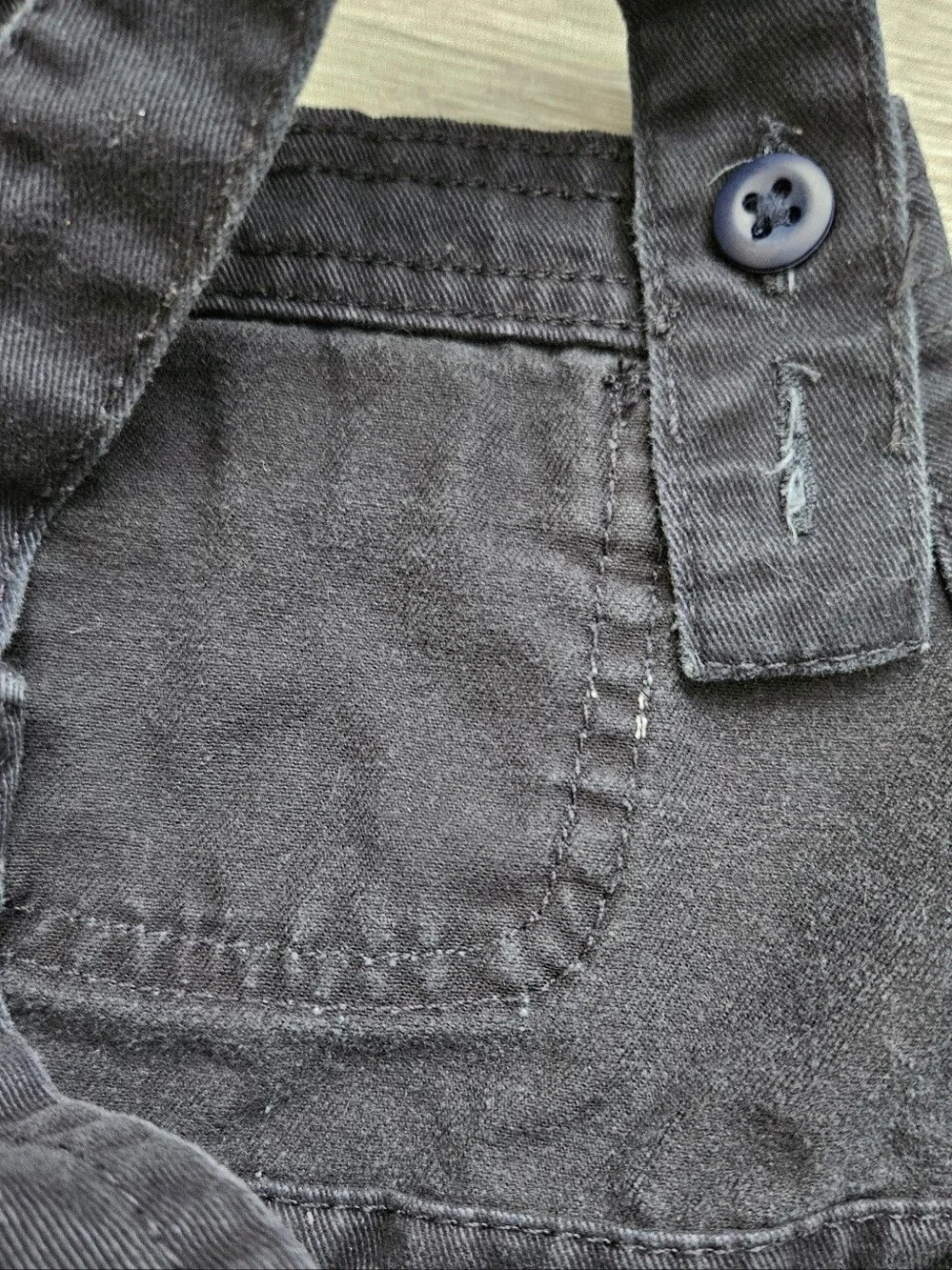 Levi's Infant Baby Black Denim Shortalls Size 12 Months